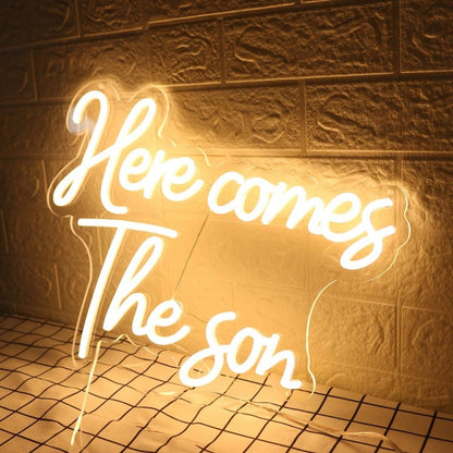 Here Comes The Son Yellow Led Neon Sign - Shineneon