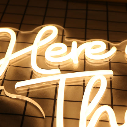 Here Comes The Son Yellow Led Neon Sign - Shineneon
