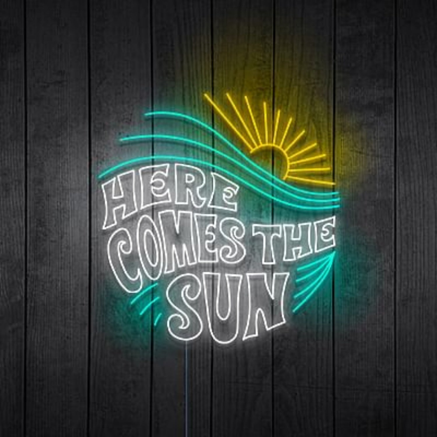 Here Comes The Sun Led Neon Signs Wall Art Neon Light Quotes | Shineneon