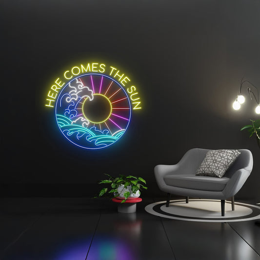 Here Comes The Sun Neon Sign