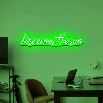Here Comes The Sun Neon Signs For Wall Decor Free Shipping - LED neon sign view 9