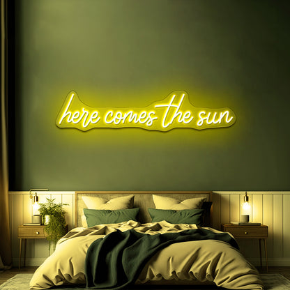 Here Comes The Sun Neon Signs For Wall Decor Free Shipping - LED neon sign view 7