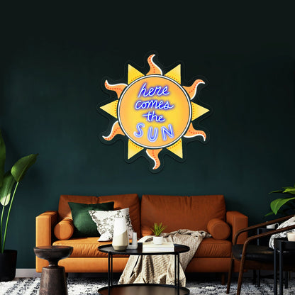 Here Comes The Sun Summer Open Neon Signs - Shineneon