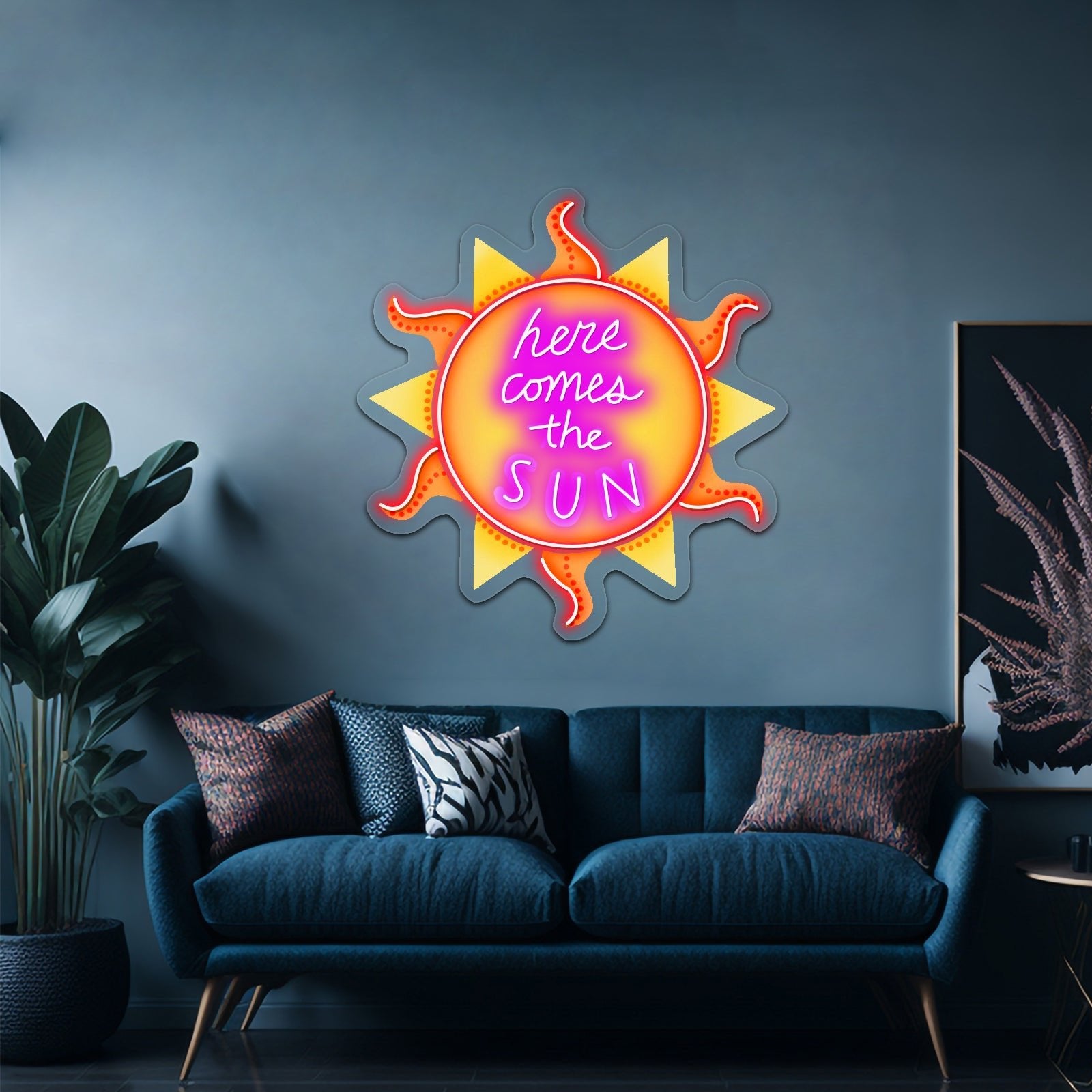 Here Comes The Sun Summer Open Neon Signs - Shineneon