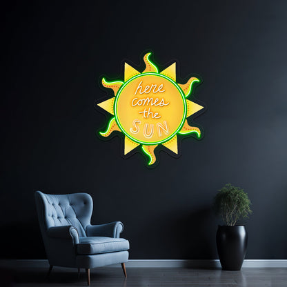 Here Comes The Sun Summer Open Neon Signs - Shineneon