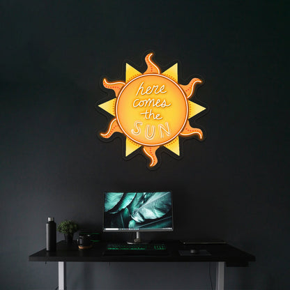 Here Comes The Sun Summer Open Neon Signs - Shineneon