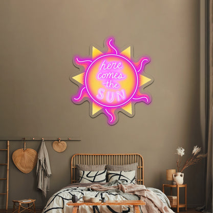 Here Comes The Sun Summer Open Neon Signs - Shineneon