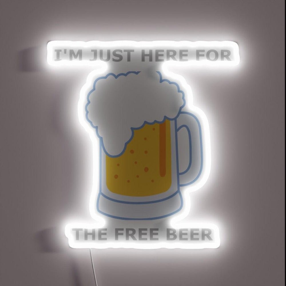Here For The Free Beer Rgb Led Neon Sign - Shineneon
