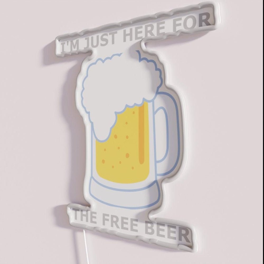 Here For The Free Beer Rgb Led Neon Sign - Shineneon