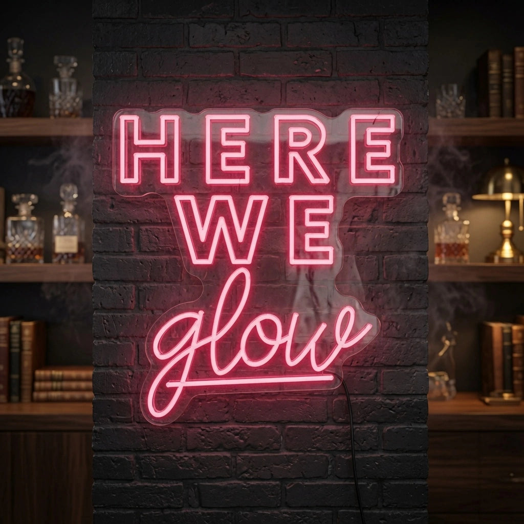 Here We Glow LED Neon Sign Wall Neon Sign - 02 High-Converting Product Image