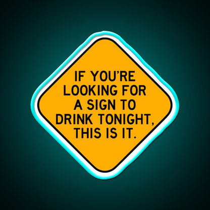 Heres A Sign To Drink Beer Bar Decor Led Neon Sign Rgb Color - Size and dimension reference