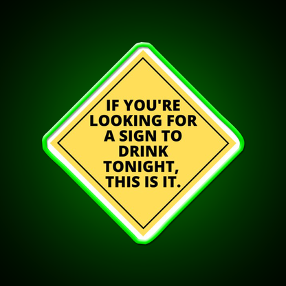 Heres A Sign To Drink Beer Bar Decor Led Neon Sign Wall Art Rgb Color - LED neon sign view 8