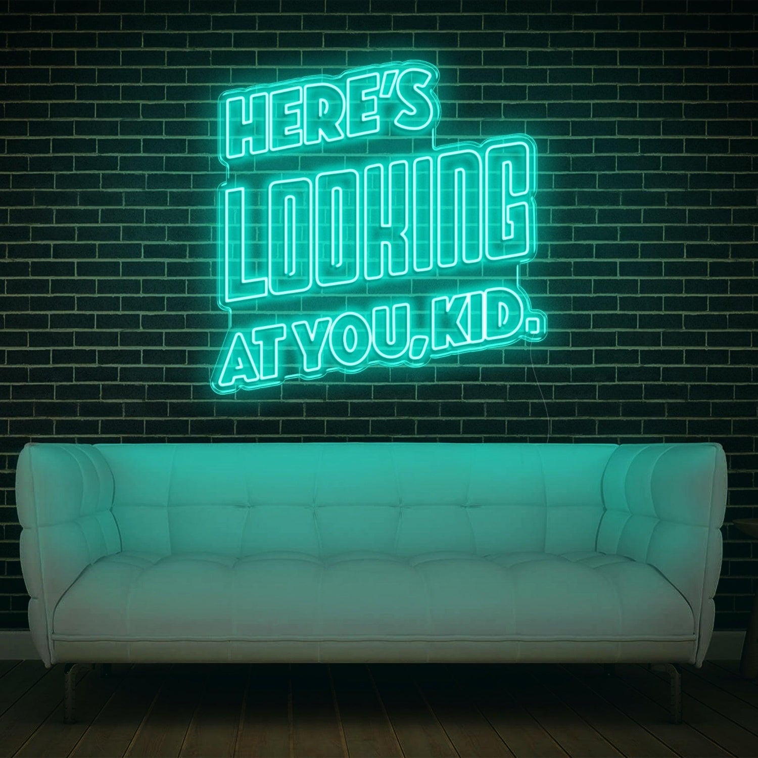 Heres Looking At You Kid Blue Retro Led Neon Sign For Modern Indoor Wall Decor | Shineneon