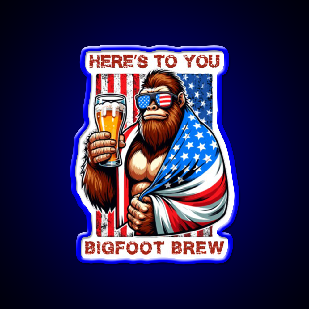 Heres To You Bigfoot Brew Beer Bar Decor Led Neon Sign Rgb Color - LED neon sign view 5