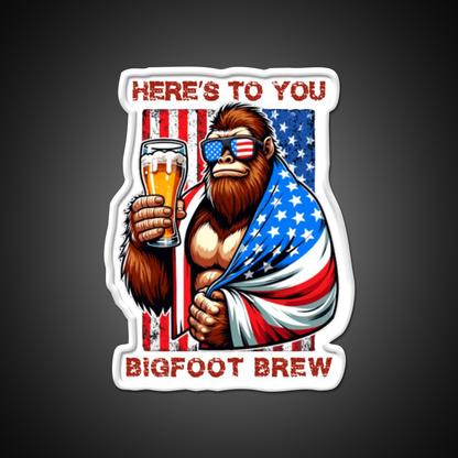 Heres To You Bigfoot Brew Beer Bar Decor Led Neon Sign Rgb Color - LED neon sign view 11