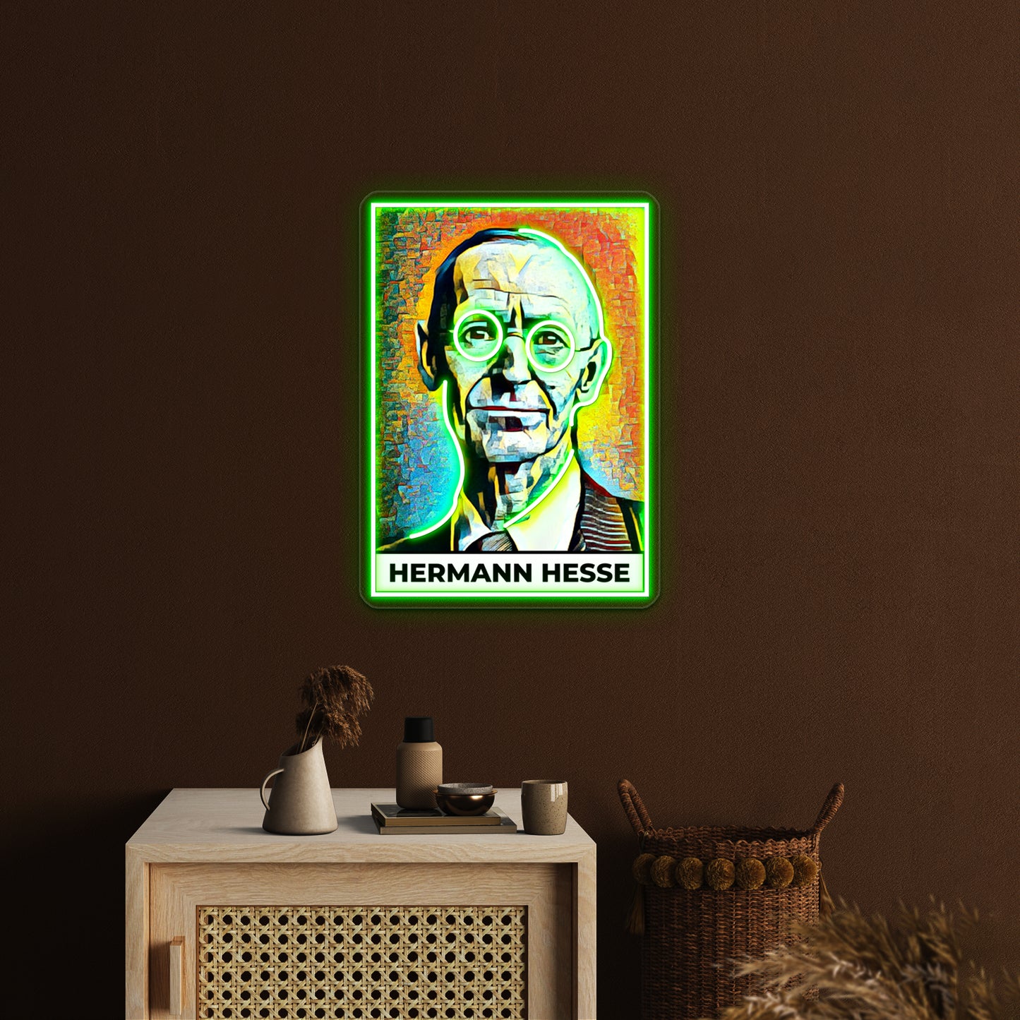 Hermann Hesse Kunst Wall Artwork Neon Signs