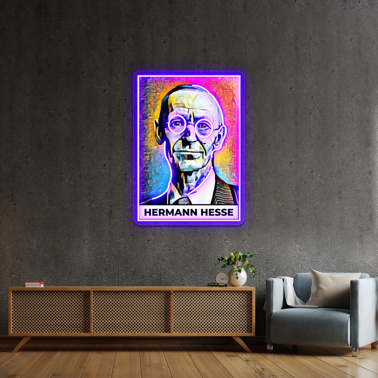 Hermann Hesse Kunst Wall Artwork Neon Signs