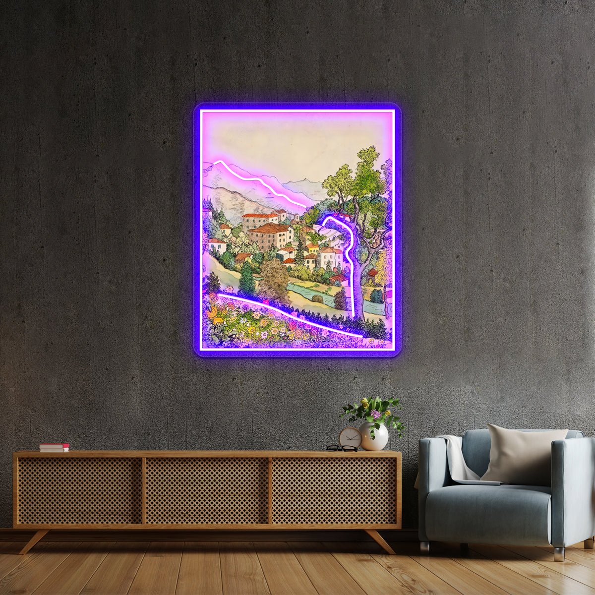Hermann Hesse Montagnola 1933 Grafik Wall Artwork Neon Signs | Shineneon