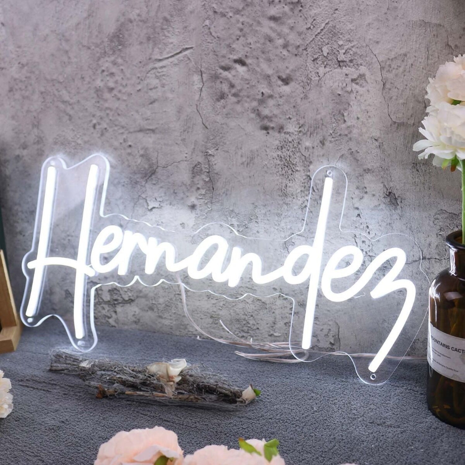 Hernandez White Led Neon Sign | Shineneon