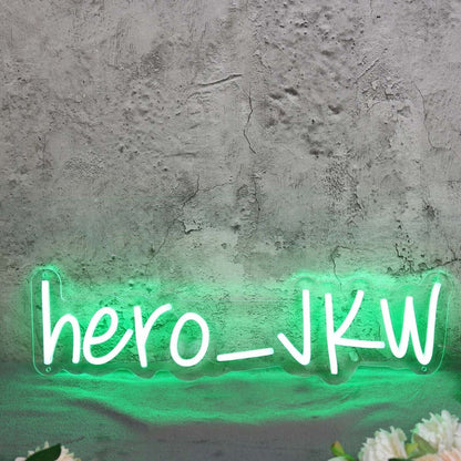 Hero Jkw Green Led Neon Sign - Shineneon