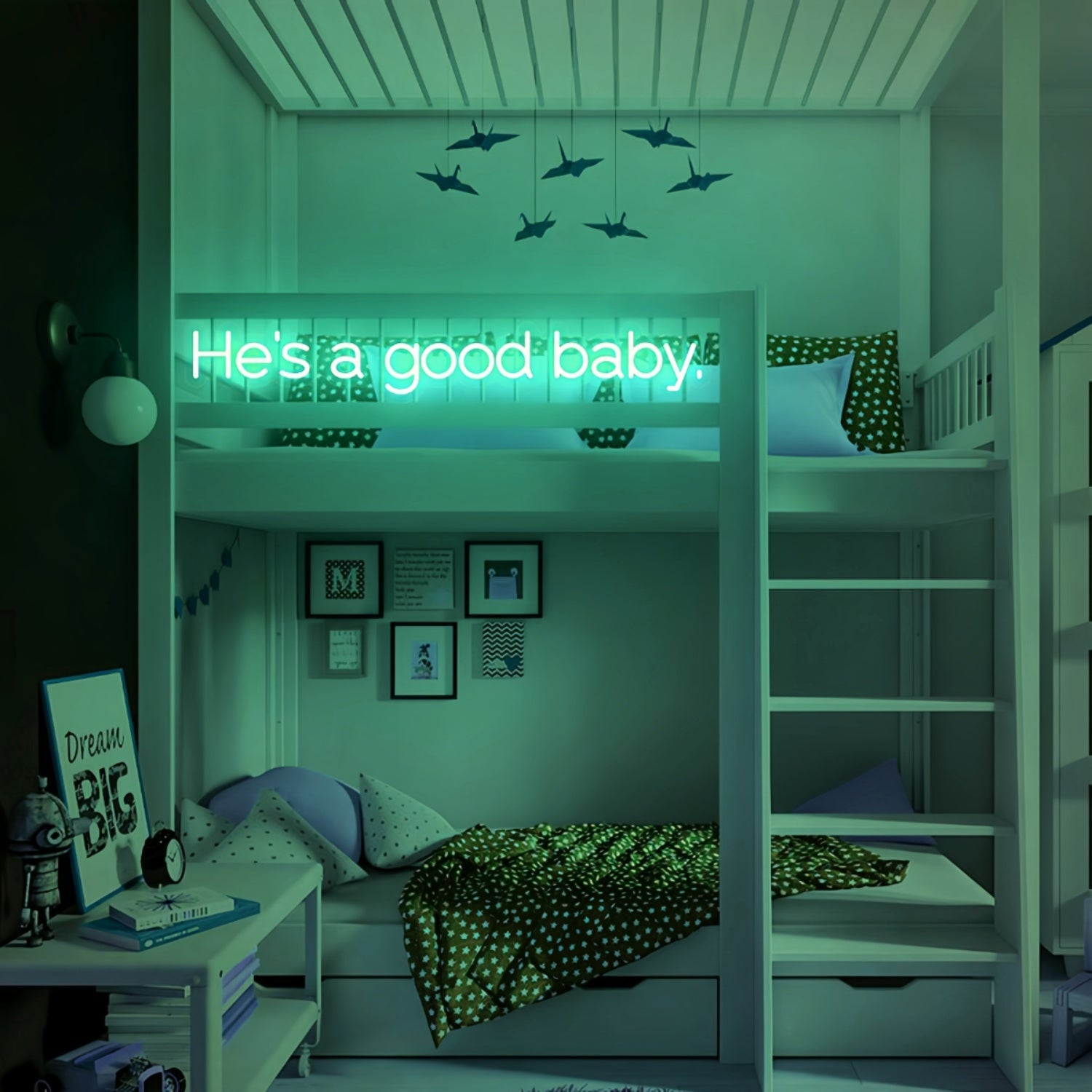 Hes A Good Baby Precious Bundle Neon Art Sign - Shineneon