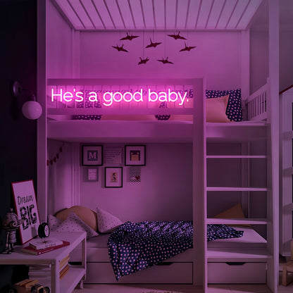 Hes A Good Baby Precious Bundle Neon Art Sign - Shineneon