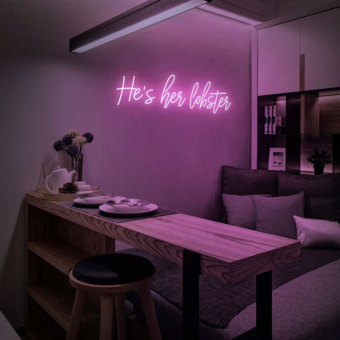 Hes Her Lobster Led Sign Business Neon Sign - Shineneon