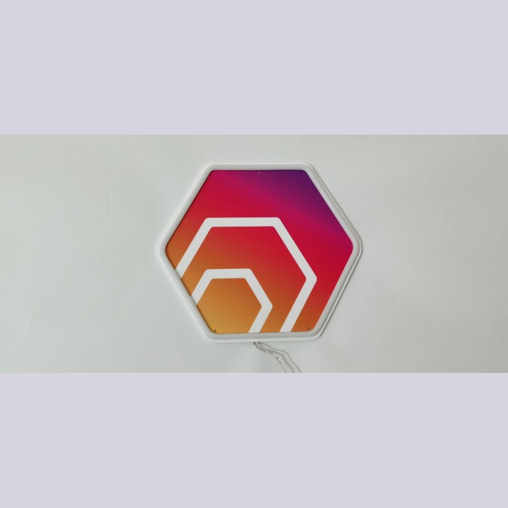 Hex Crypto Hexagon Logo Rgb Led Neon Sign - Shineneon