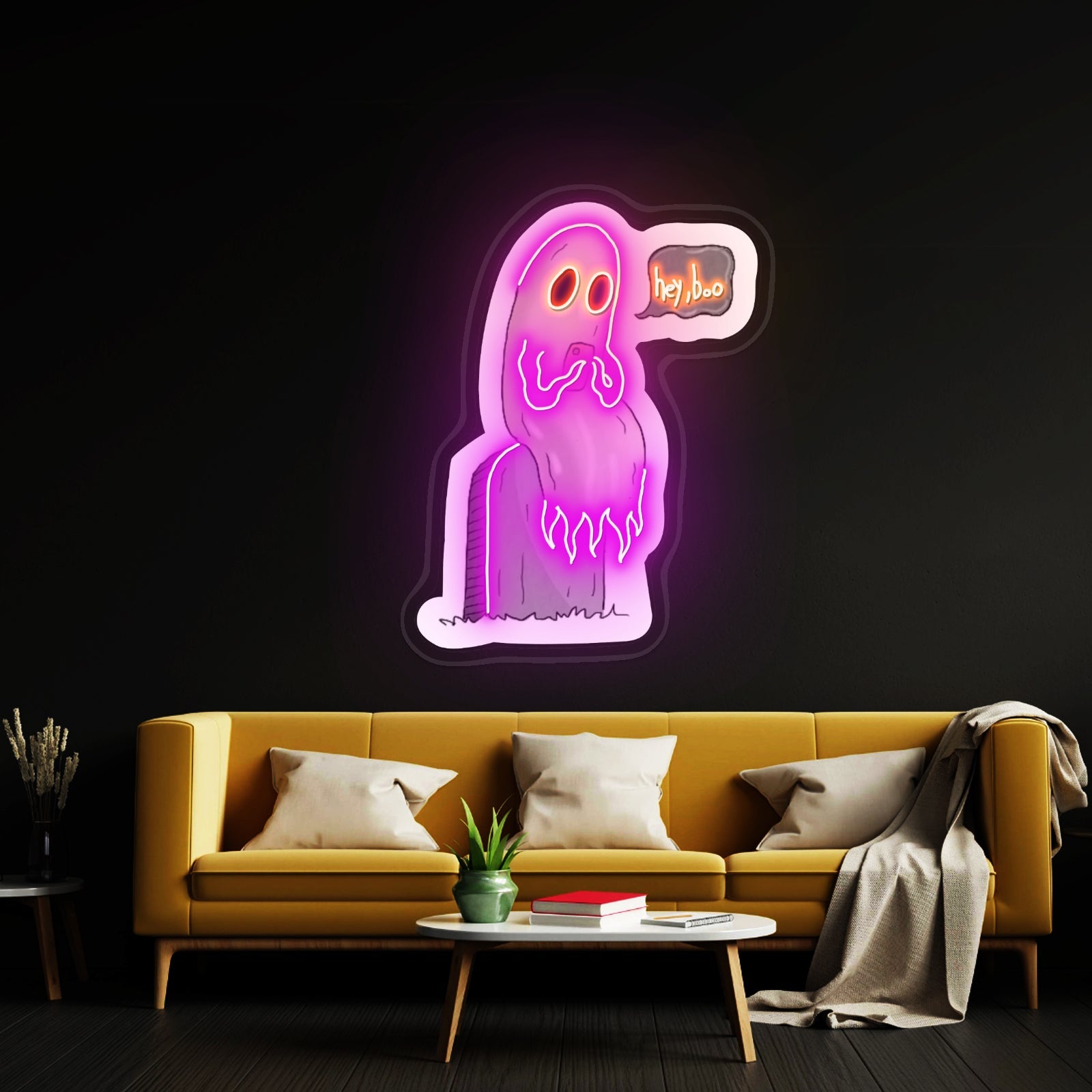 Hey Boo Ghost Halloween Neon Signs - Shineneon