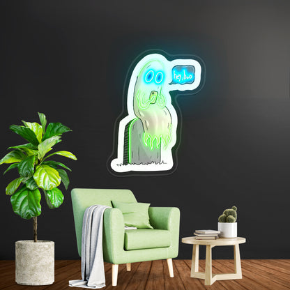 Hey Boo Ghost Halloween Neon Signs