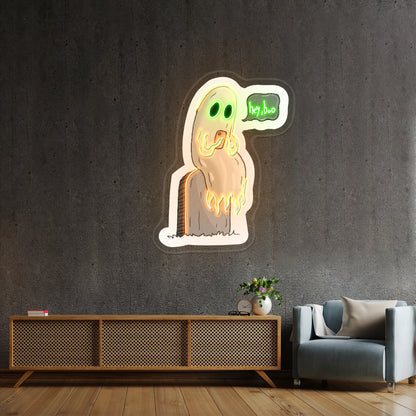 Hey Boo Ghost Halloween Neon Signs