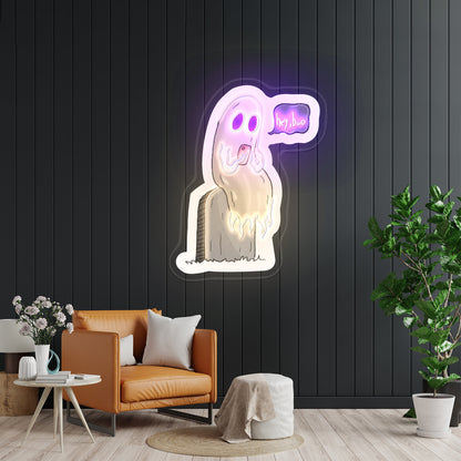 Hey Boo Ghost Halloween Neon Signs