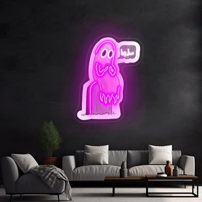Hey Boo Ghost Halloween Neon Signs