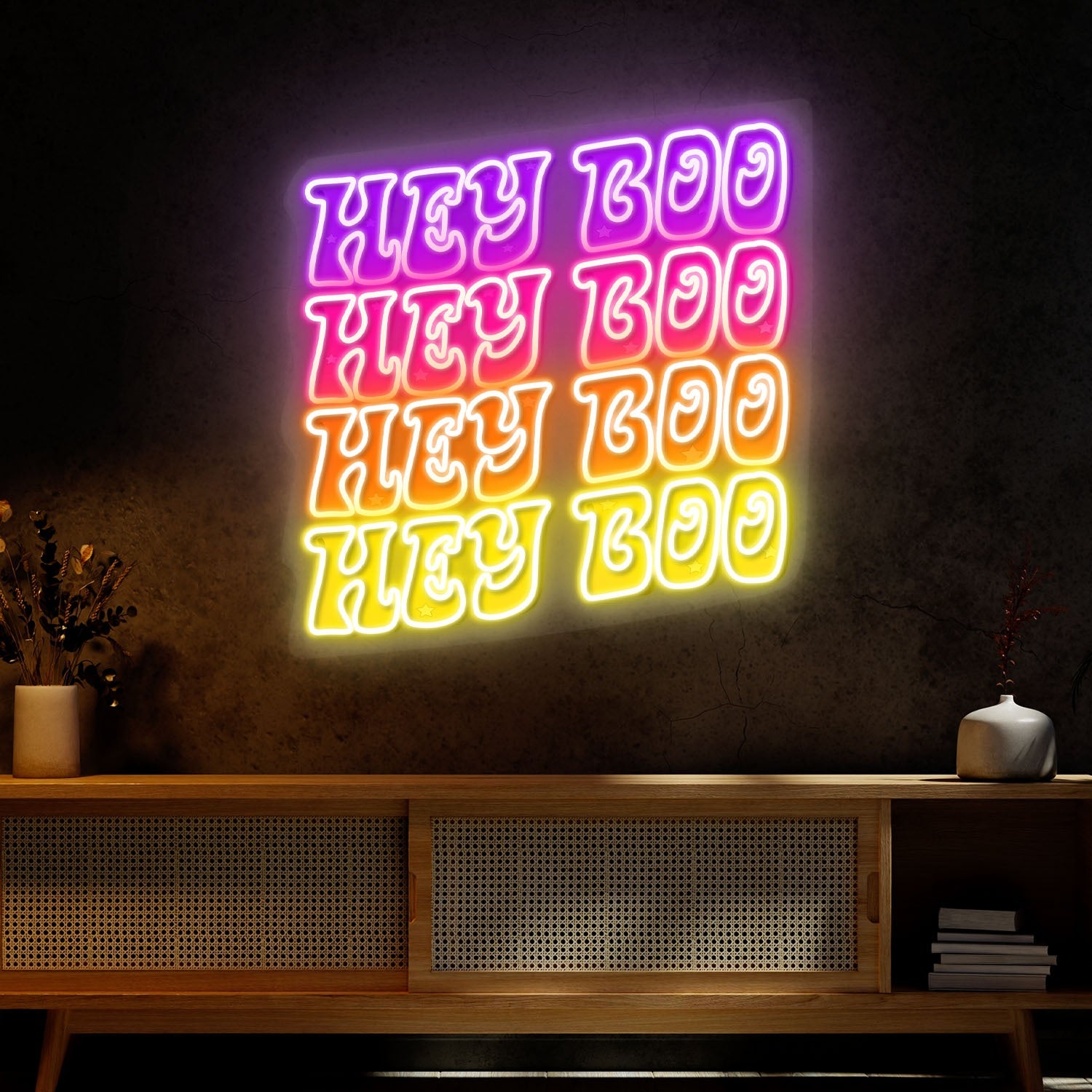 Hey Boo Halloween Acrylic Led Neon Sign | Shineneon