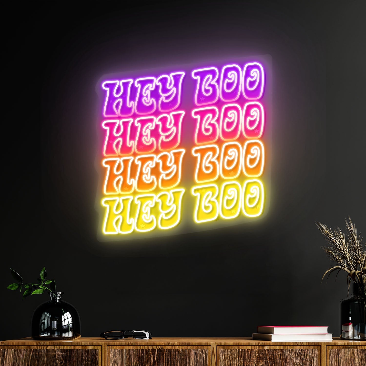 Hey Boo Halloween Acrylic Led Neon Sign | Shineneon