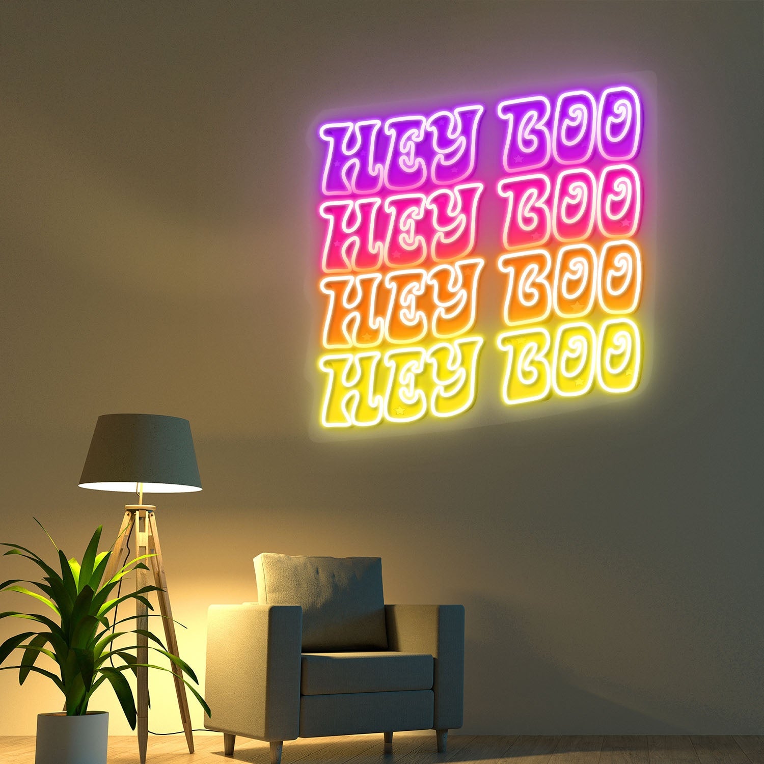 Hey Boo Halloween Acrylic Led Neon Sign | Shineneon