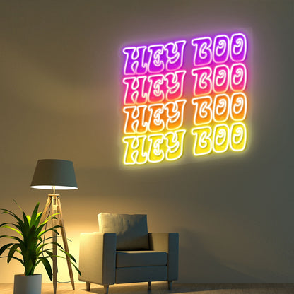 Hey Boo Halloween Acrylic Led Neon Sign | Shineneon