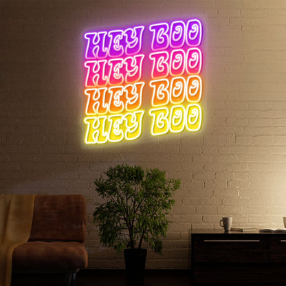 Hey Boo Halloween Acrylic Led Neon Sign | Shineneon