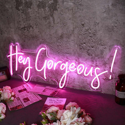 Hey Gorgeous Red Custom Led Neon Sign | Shineneon