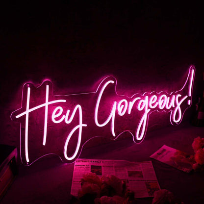 Hey Gorgeous Red Custom Led Neon Sign - Shineneon