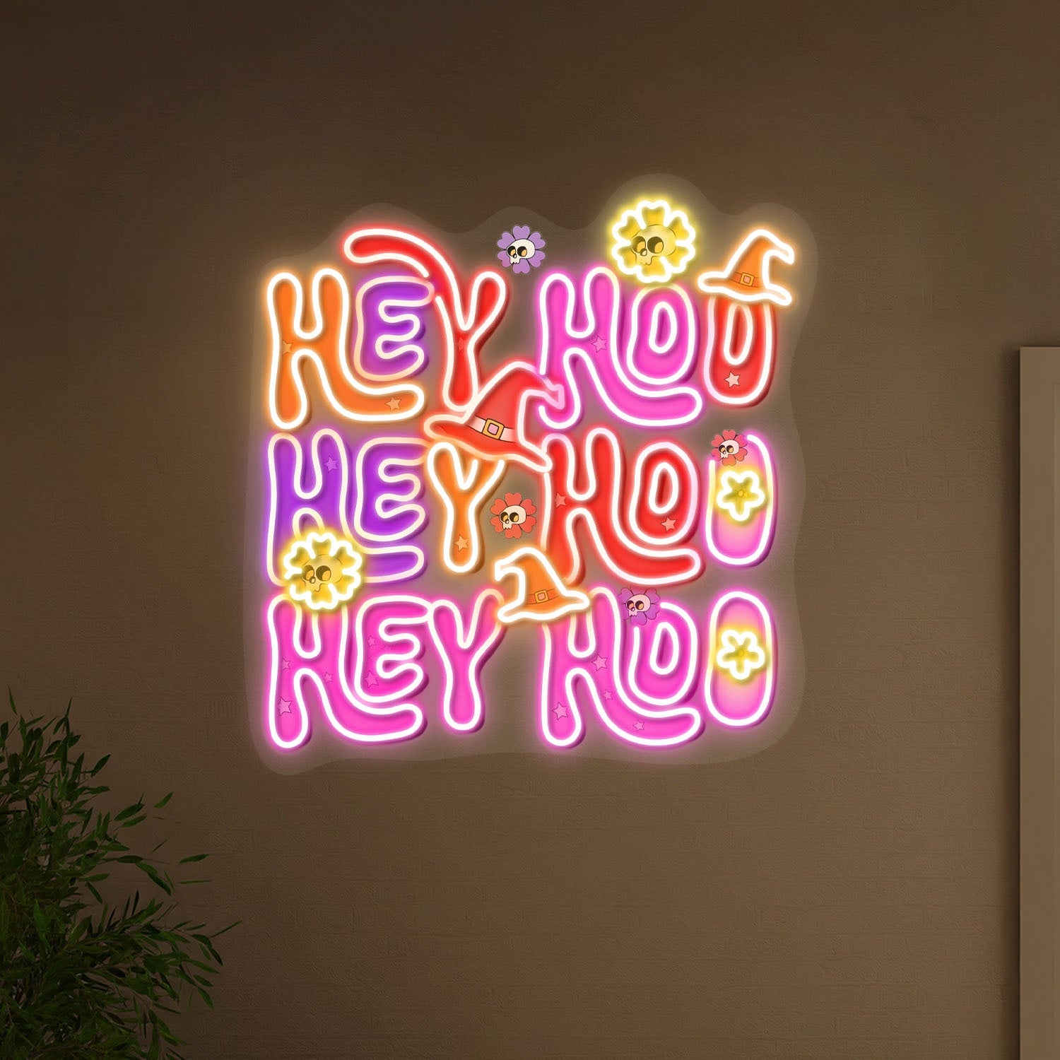 Hey Hoo Halloween Acrylic Led Neon Sign | Shineneon