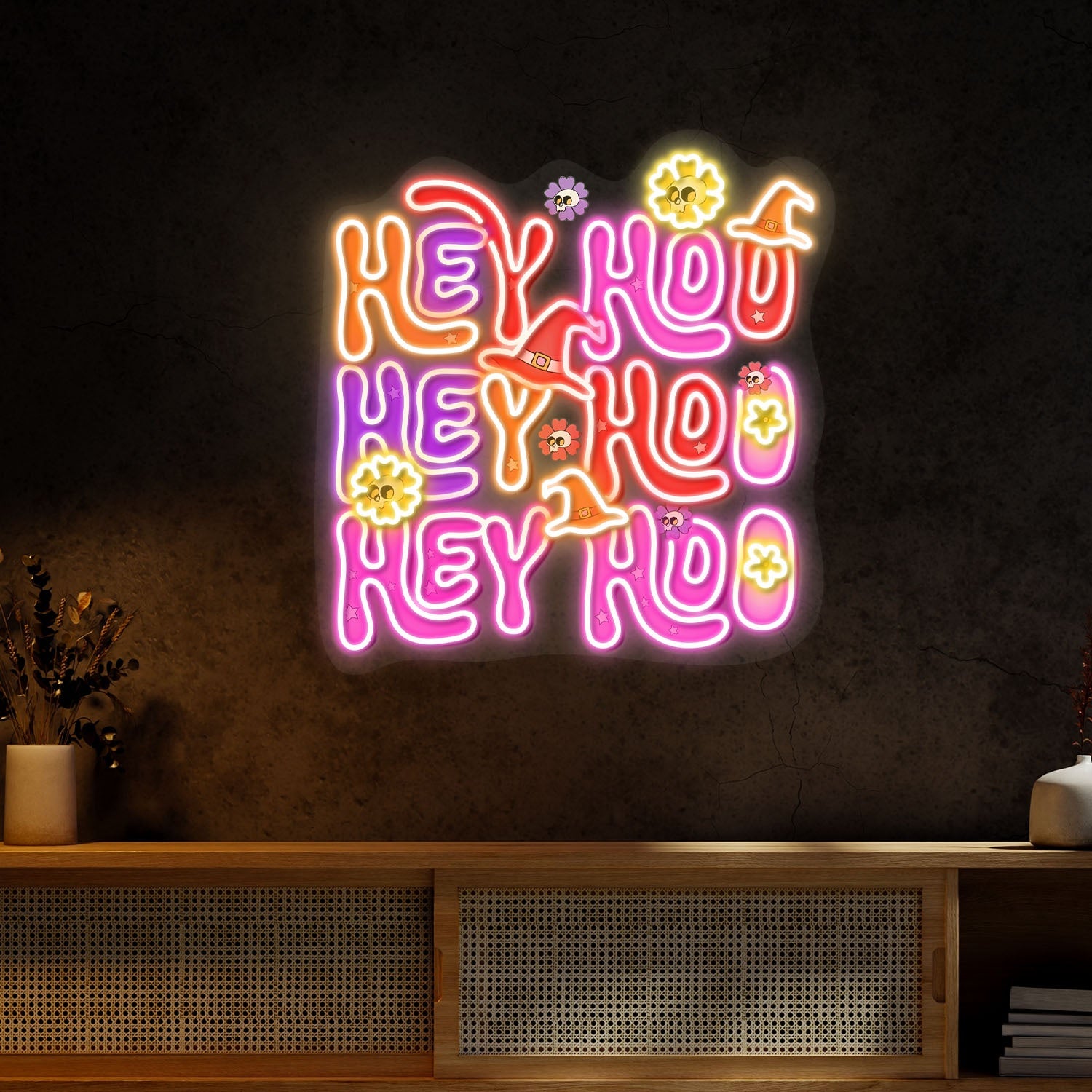 Hey Hoo Halloween Acrylic Led Neon Sign | Shineneon
