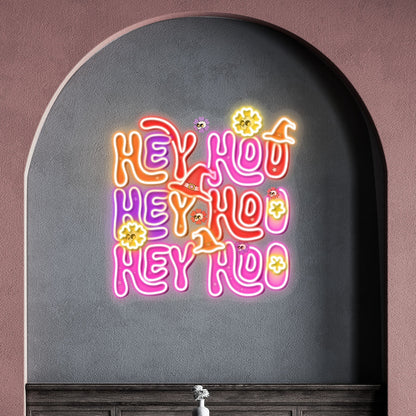 Hey Hoo Halloween Acrylic Led Neon Sign | Shineneon