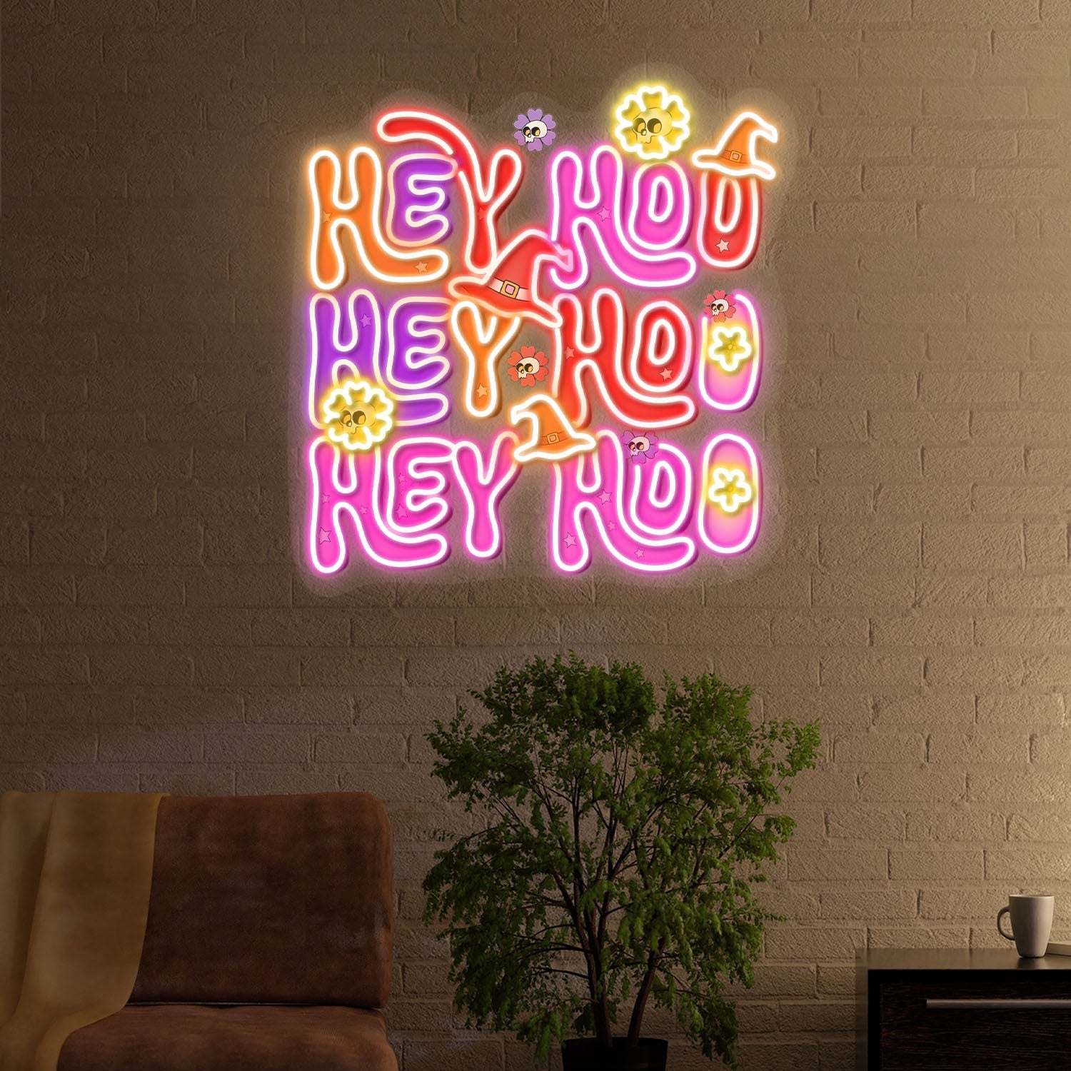 Hey Hoo Halloween Acrylic Led Neon Sign | Shineneon