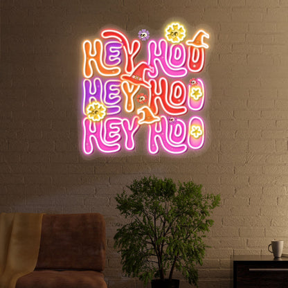Hey Hoo Halloween Acrylic Led Neon Sign | Shineneon