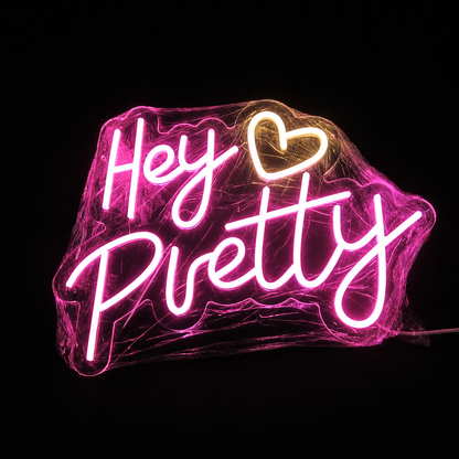 Hey Pretty LED Neon Sign - 01 Original Product Image
