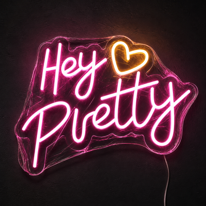 Hey Pretty LED Neon Sign - 02 High-Converting Product Image