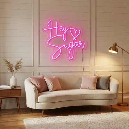 Hey Sugar LED Neon Sign - 02 High-Converting Product Image