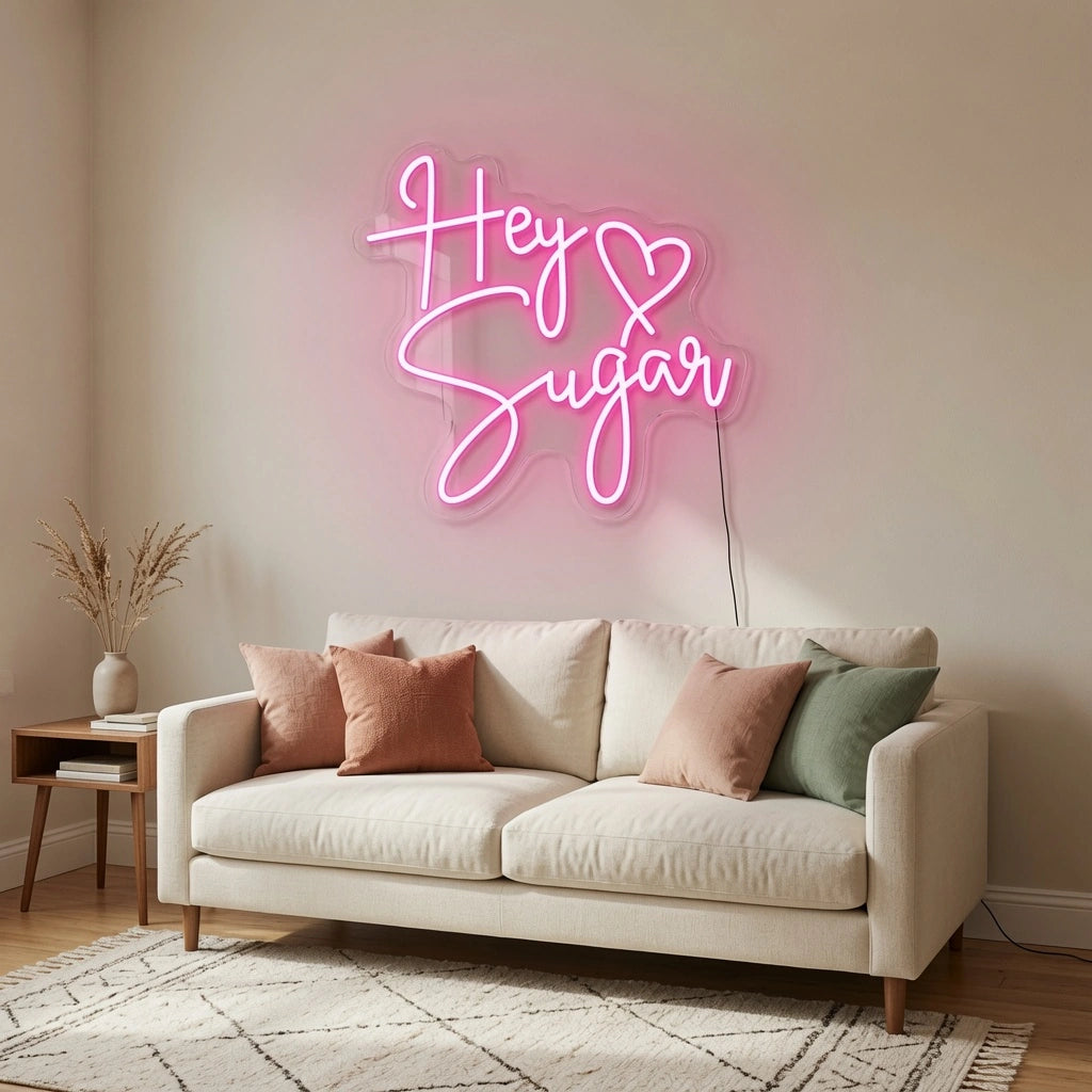 Hey Sugar LED Neon Sign - 03 Real Lifestyle Scene