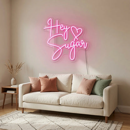 Hey Sugar LED Neon Sign - 03 Real Lifestyle Scene